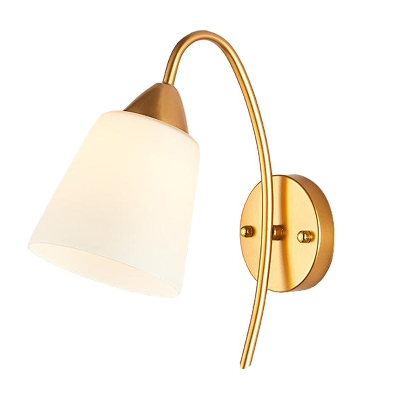 Golden DIY European-style wall lamp covers for bedroom with durable iron backing and simple switch plate home decor