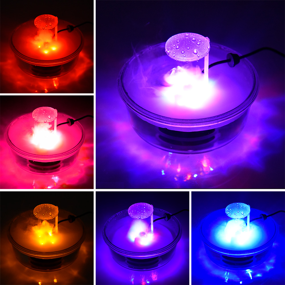 Halloween witch cauldron fog machine light with color-changing plastic lamp for DIY spooky scene setup