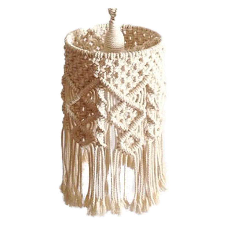 Handcrafted Bohemian tassel lampshade for cozy living spaces