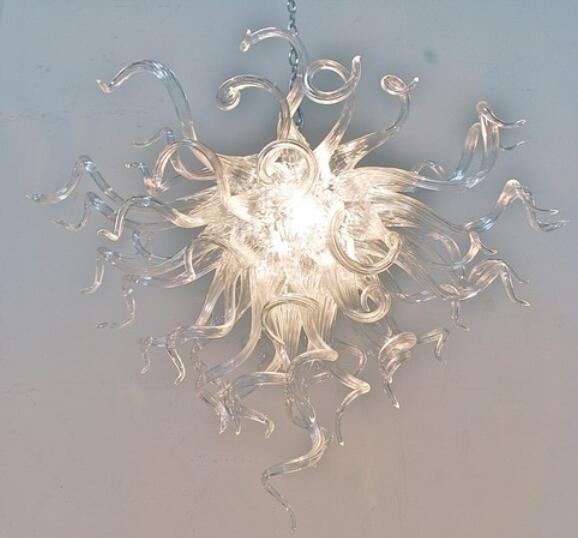 Handcrafted clear glass chandelier lighting for elegant home decor