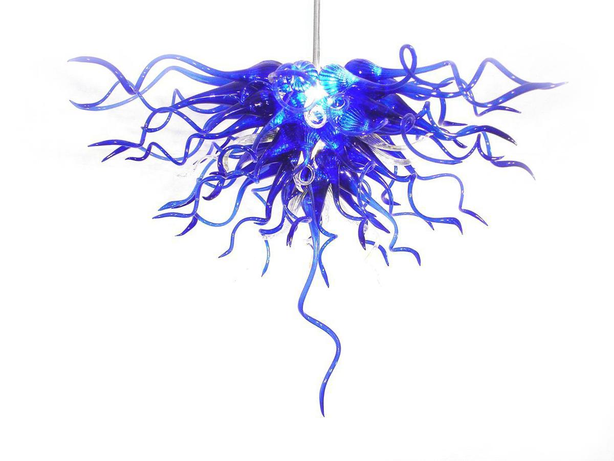 Handcrafted contemporary acrylic Murano chandelier for high-ceiling restaurant lighting
