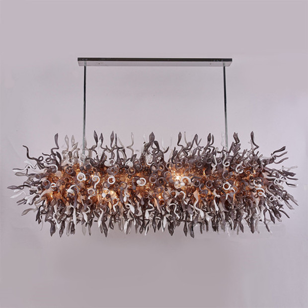 Handcrafted crystal pendant lamps with Nordic-inspired LED lighting for elegant home and living room decor
