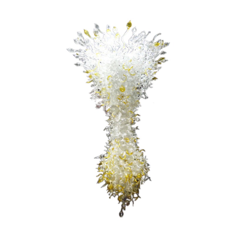 Handcrafted glass chandeliers and pendant lamps featuring crystal LED lighting for spacious lobbies