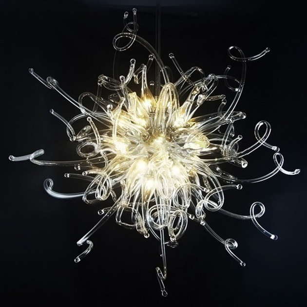 Handcrafted Italian Murano glass chandeliers, custom lighting for living spaces and home decor