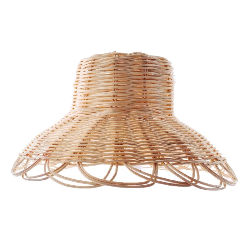 Handcrafted rattan lampshade for chandeliers, ideal for living spaces and homestays