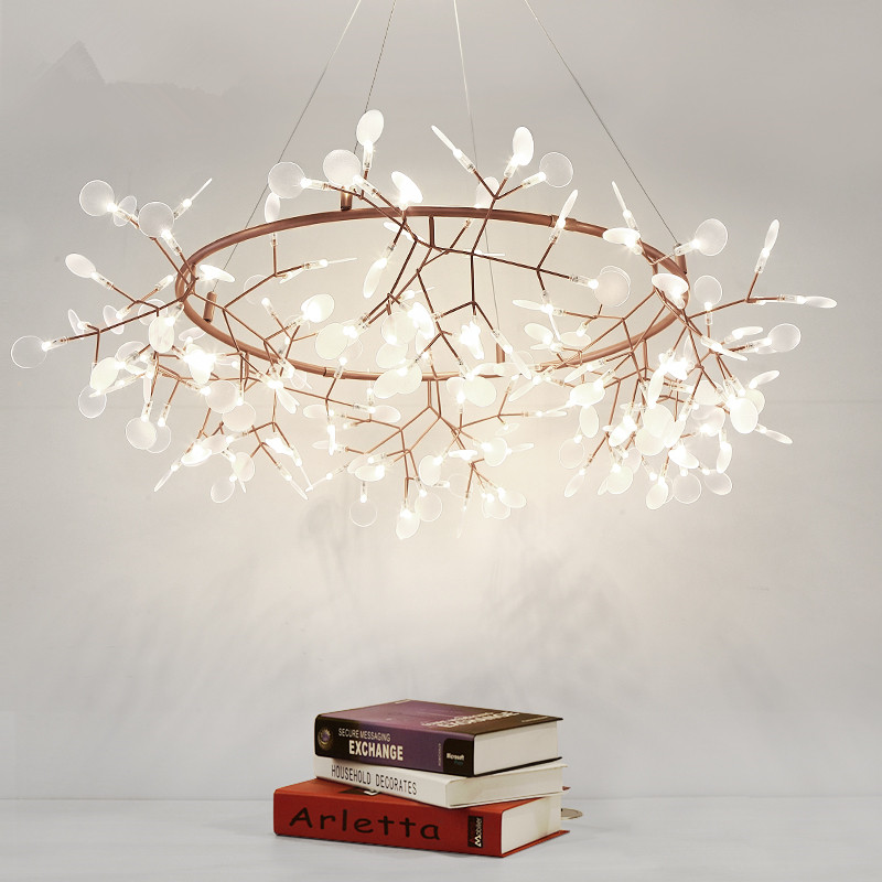 Heracleum LED pendant light with modern iron design for living rooms, bars, and restaurants