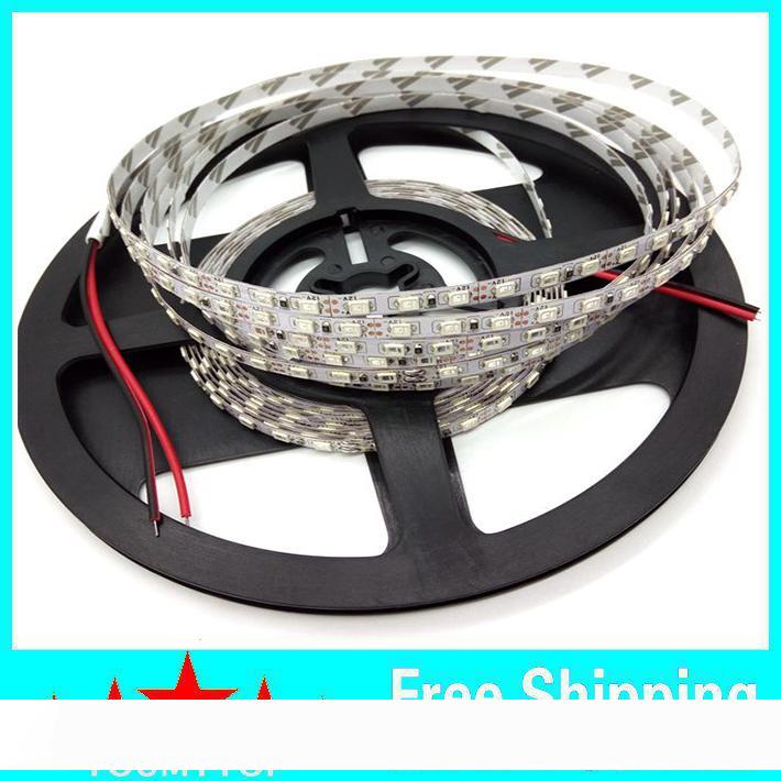 High brightness 5m 16.4ft narrow 5mm width 2835 flexible non-waterproof LED strip with 120 LEDs per meter, 12V DC in white and warm white