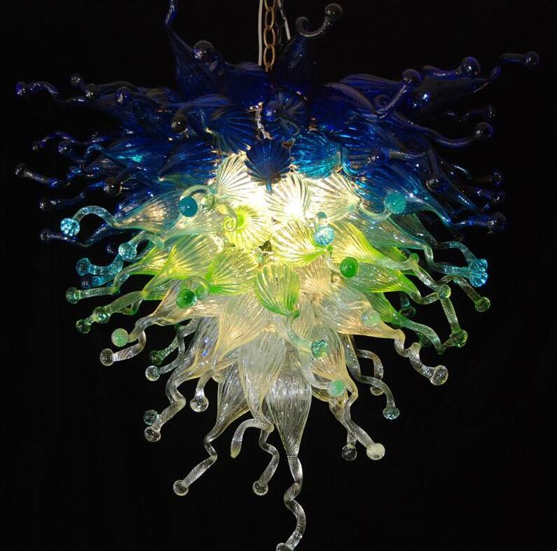 High Quality Lamps Hand Blown Crystal Chandeliers Colrful Villa Home Restaurant Hotel LED Lights Contemporary Hanging American Chandelier