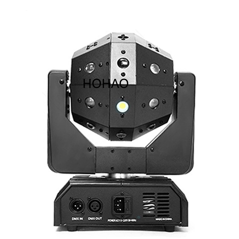 HOHAO 16x3W 3-in-1 LED moving head with beam, laser, strobe effects for DMX512 controlled stage lighting in clubs, parties, weddings and KTVs