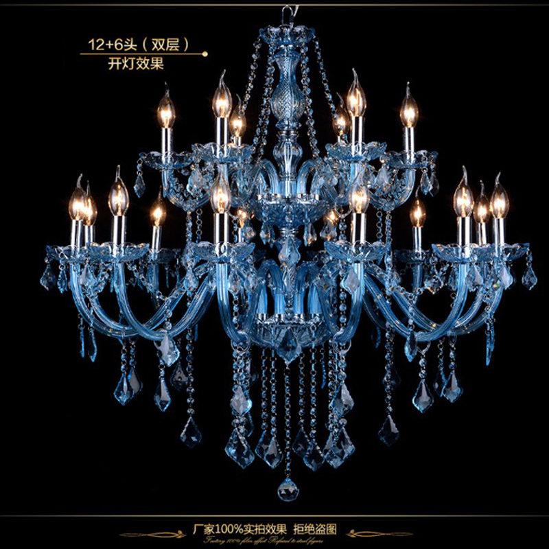 home k9 clear crystal chandelier lampshade blue chandeliers cmodern living room bedroom study kitchen lamp