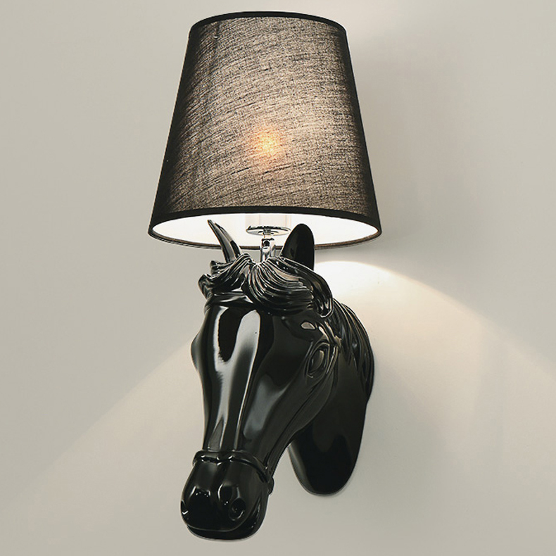 Hot LED Wall Lamps Horse Head Lights Lamp Light Indoor Lighting For KTV Hotel Bedroom Creativity