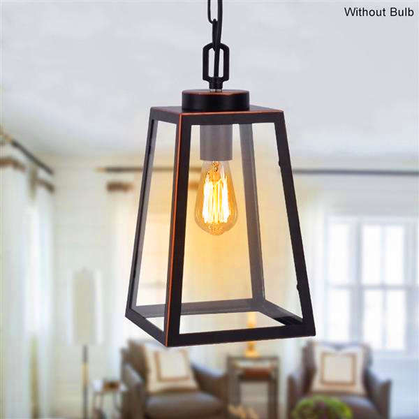 Hot selling 110-240V Wide Pressure American Wrought Iron Glass Chandelier E26 Interface Black Painted Gold Painted Dining Pendant Light