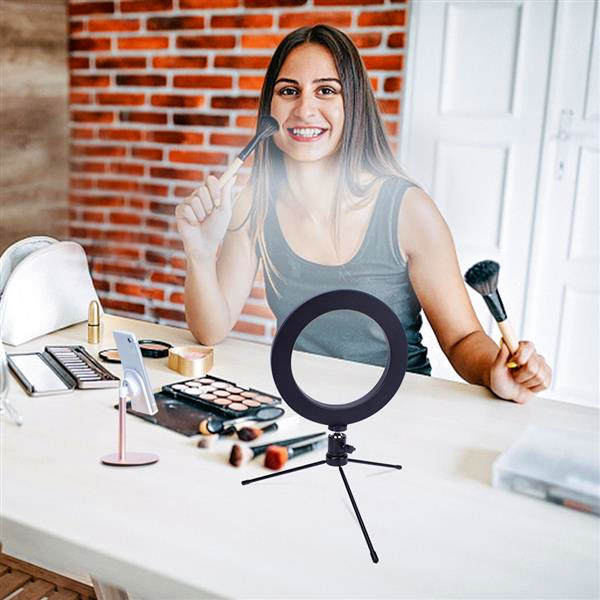 Hot-selling 8-inch 20cm diameter live fill light tripod with 13W 5V 84LED white USB dimmable ring lamp