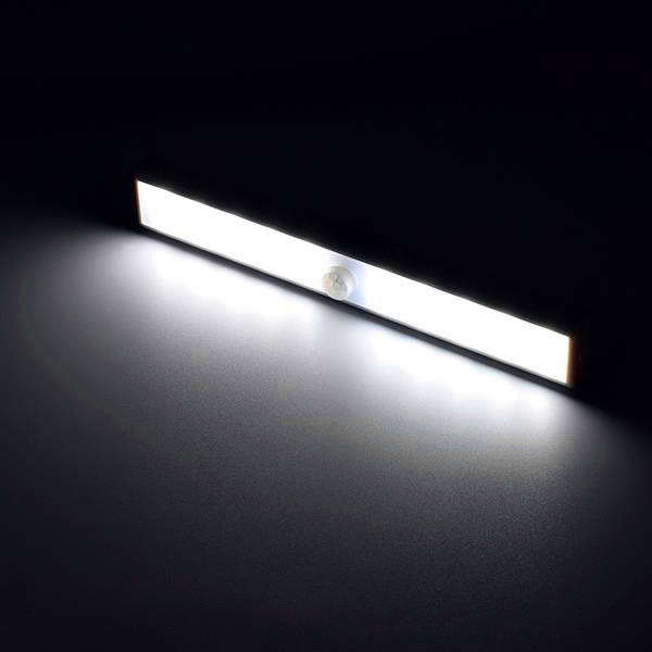 Hot-selling dual-mode 28-LED 2W 100LM 800mAh infrared auto-sensing UV sterilization wardrobe lamp with USB charging in silver for indoor lighting