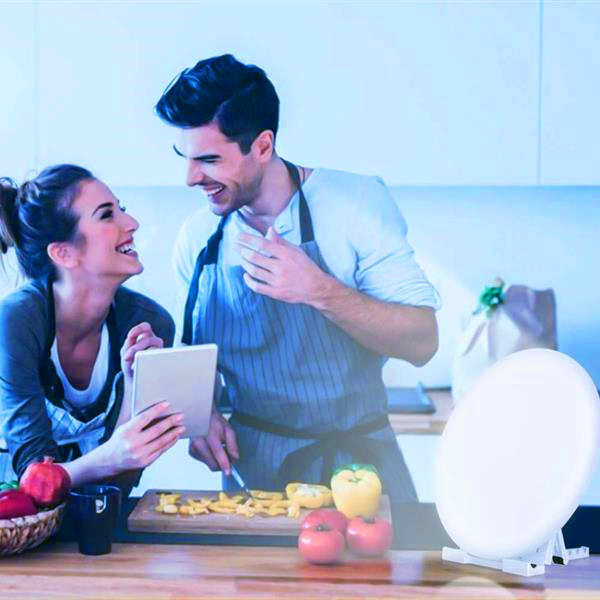 Hot-selling light therapy lamp with new features, white indoor lighting, premium material, and adjustable foldable stand