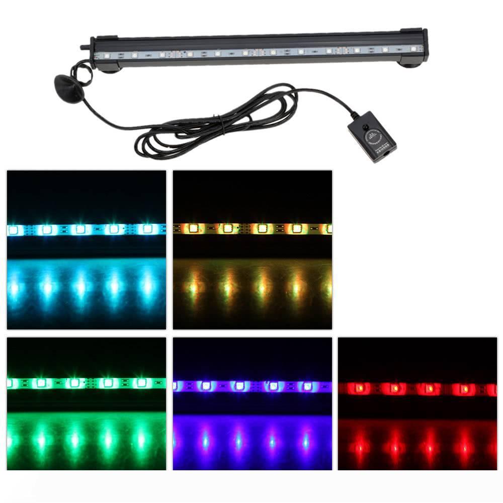 Indoor aquarium lighting with 12 LED bubbles, featuring remote control for submerged fish tank illumination