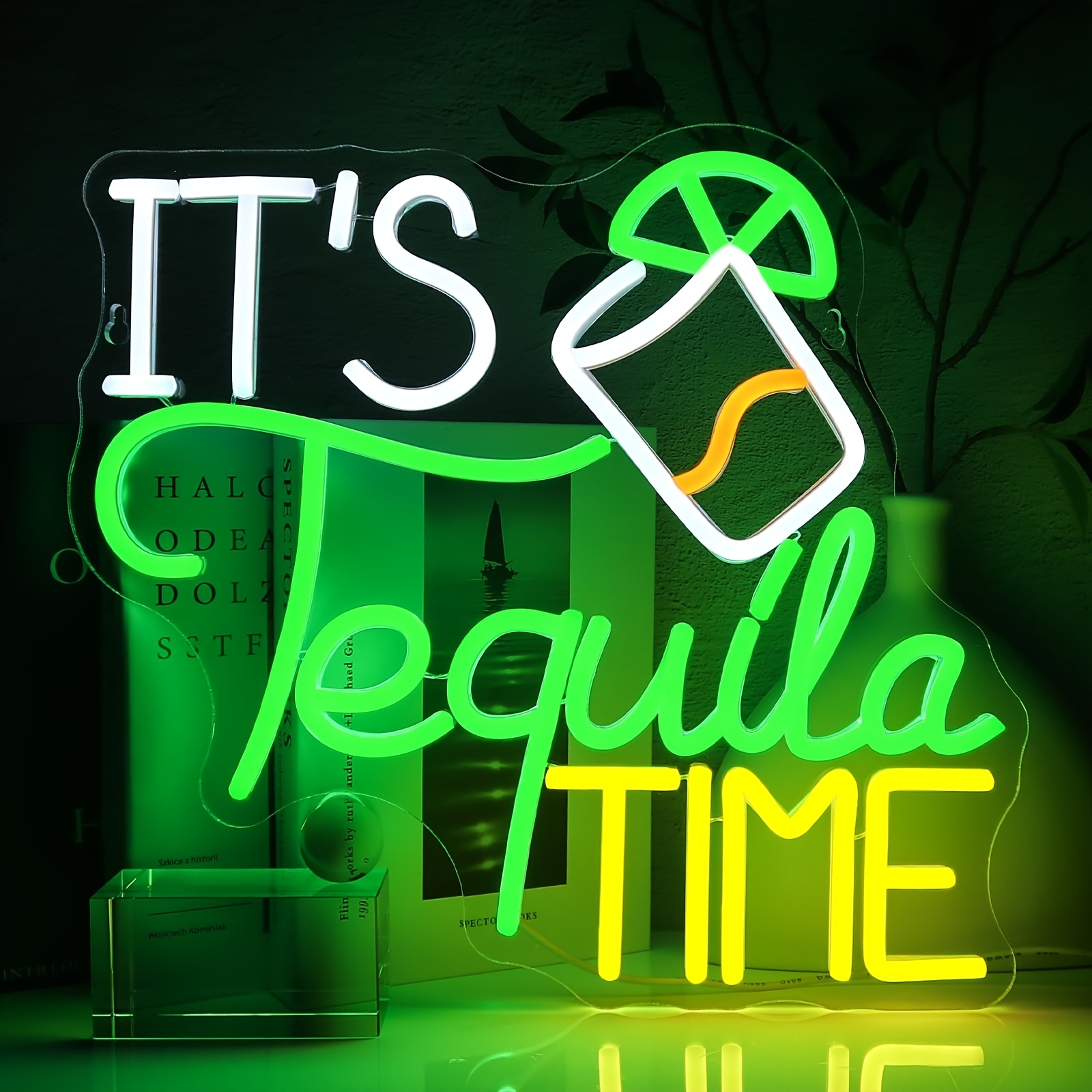 It Is Tequila Time Neon Sign for Wall Decor, Tequila Led Signs, USB Dimmable Neon Lights for Beer Bar Kitchen Restaurant Home Pub Party Man Cave Clu

Tequila Time LED neon sign for wall decoration, dimmable USB lights perfect for bars, kitchens, restaurants, pubs, parties, and man caves