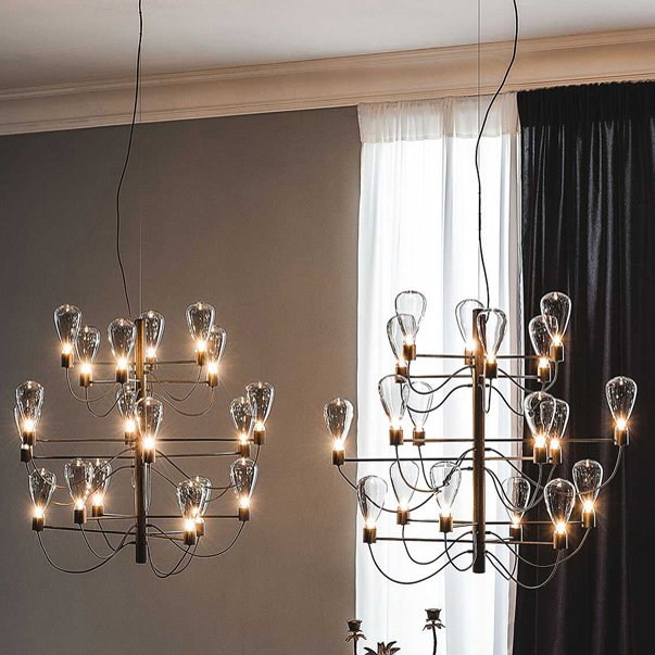 Italian Glass Bulb Pendant Lights - Nordic Vintage Hanging Lamps for American Hotel, Restaurant, Club, Cafe, and Home Indoor Lighting