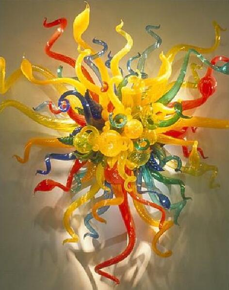 Italian handcrafted Murano glass wall sconces with LED lighting for decorative illumination