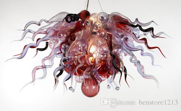 Italian Style Hand Blown Glass Chandelier with AC 110-240V, CE/UL Certified LED Light Source, European Murano Crystal Design