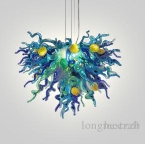 Italy Art Glass Flower Ceiling Chandeliers LED Lights Hand Blown Murano Glass Rose Flower Pendant Chandeliers