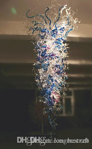 Italy Design Vintage Style 48 inches LED Lights Coiled Glass Handcraft Blown Glass Chandelier Lighting - Girban Brand