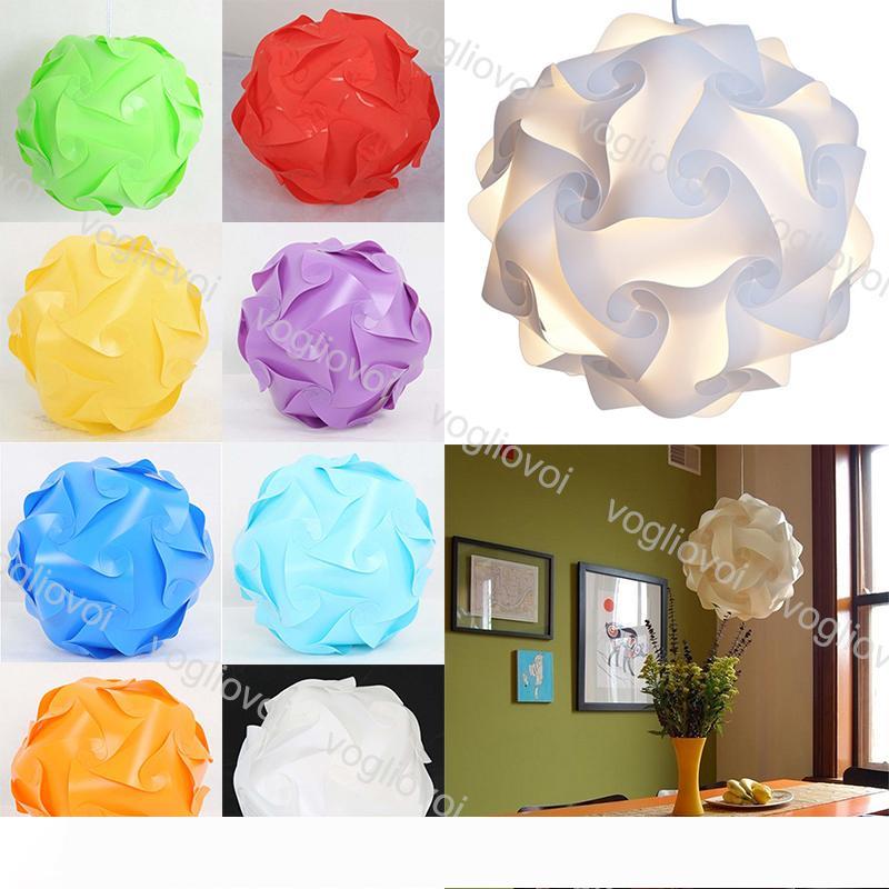 Jigsaw Light Modern IQ Puzzle Lamp Shade available in 25cm, 30cm, and 40cm sizes for creative DIY ceiling chandelier lighting