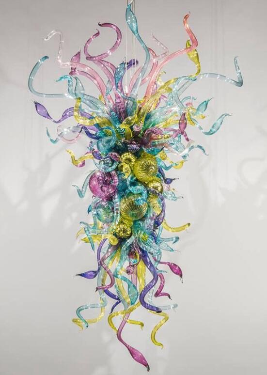 Lamp American Style Chandeliers Lamps Home Decoration Energy Saving Light Source Hand Blown Multicolor Glass Chandelier