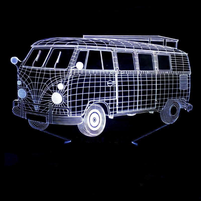 Lamp Covers & Shades Heart Bus Fish Acrylic Panel For 3D LED Aniful Morden Creative Gifts Transparent Design Not Include The Base