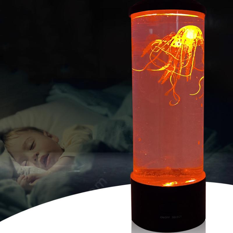 Lamp Covers & Shades LED Colorful Large Jellyfish Light Cross-border Bedroom Atmosphere USB Plug-in Night
