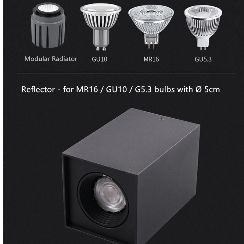 Lamp Covers & Shades Surface Mounted Square White Black High Quality Commercial Spotlights Light Fixture Frame LED G5.3 GU10 MR16 Bulb Fitti

Square white and black surface-mounted lamp covers and shades for high-quality commercial spotlights with LED G5.3 GU10 MR16 bulb fixtures