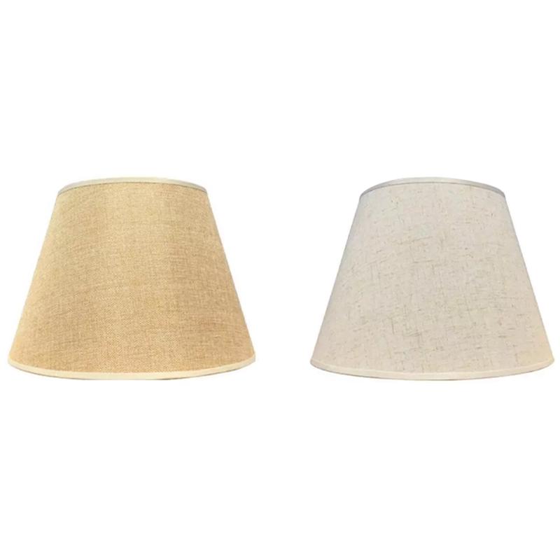 Lamp Covers & Shades Table Lampshade Accessories E27 Linen Bedside Wall Floor Shade Cloth Lower Diameter 30cm