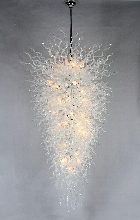 Lamp Large Pendants Lamps White Chandelier for Home Art Decor Lighting Hand Blown Murano Glass Pendant Light with LED Bulbs

White Murano glass pendant lamps with LED bulbs, elegant chandelier lighting for home decor