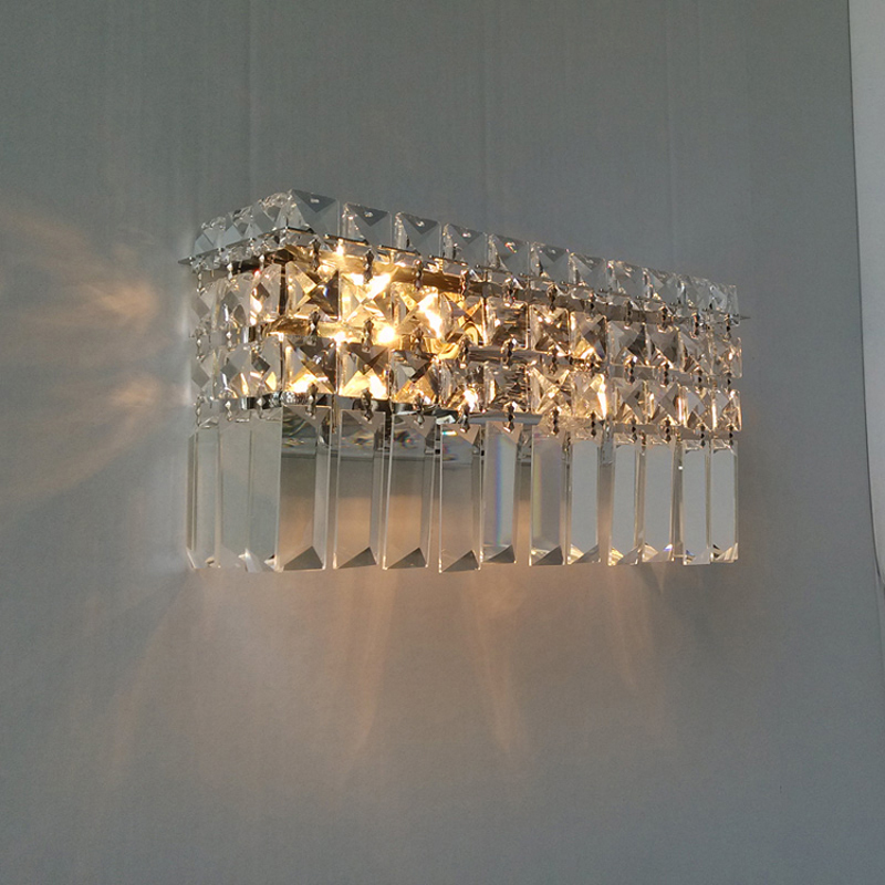 Lamp Modern Crystal K9 Chandelier Wall Sconce Light Fixture AC110V AC220V AC85-265V E14 LED Wall Lamps for home lighting Sconces

Modern crystal K9 chandelier wall sconce with E14 LED bulbs, compatible with 85-265V for home lighting