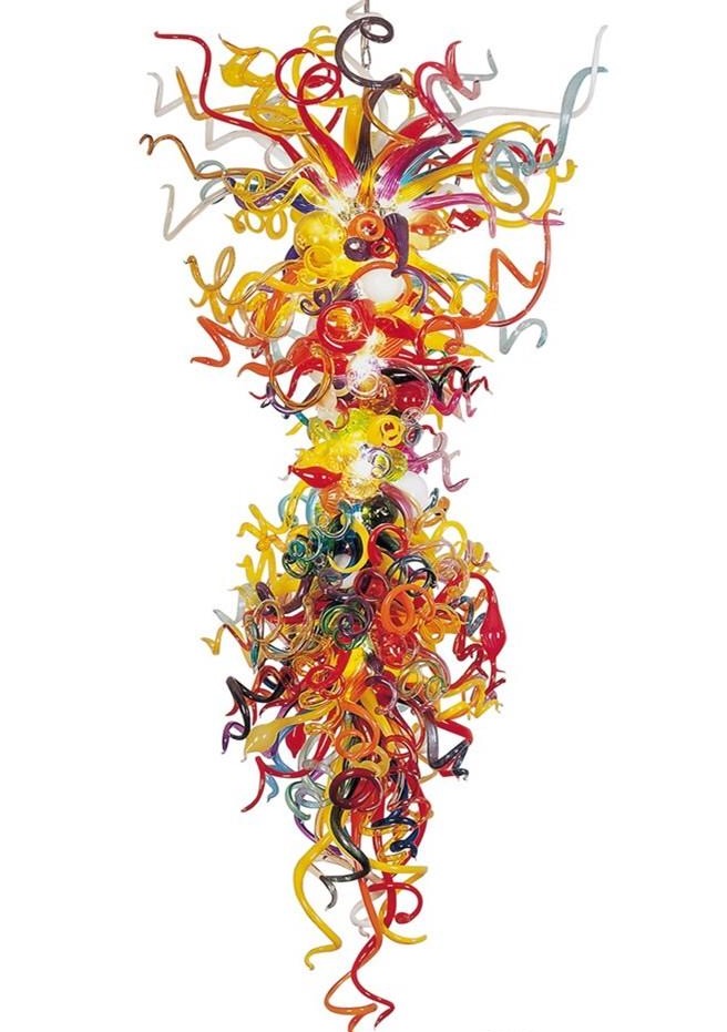 Lamp Multi-color Large Chandeliers Lights LED Bulbs Italy Chandelier Lamps Hand Blown Glass Art Pendant Lighting for House Decoration