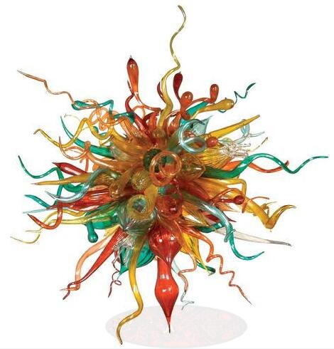 Lamps Chandeliers Light Fixtures LED Bulbs Home Artistic Decoration Modern Style Hand Blown Colored Glass Chandelier