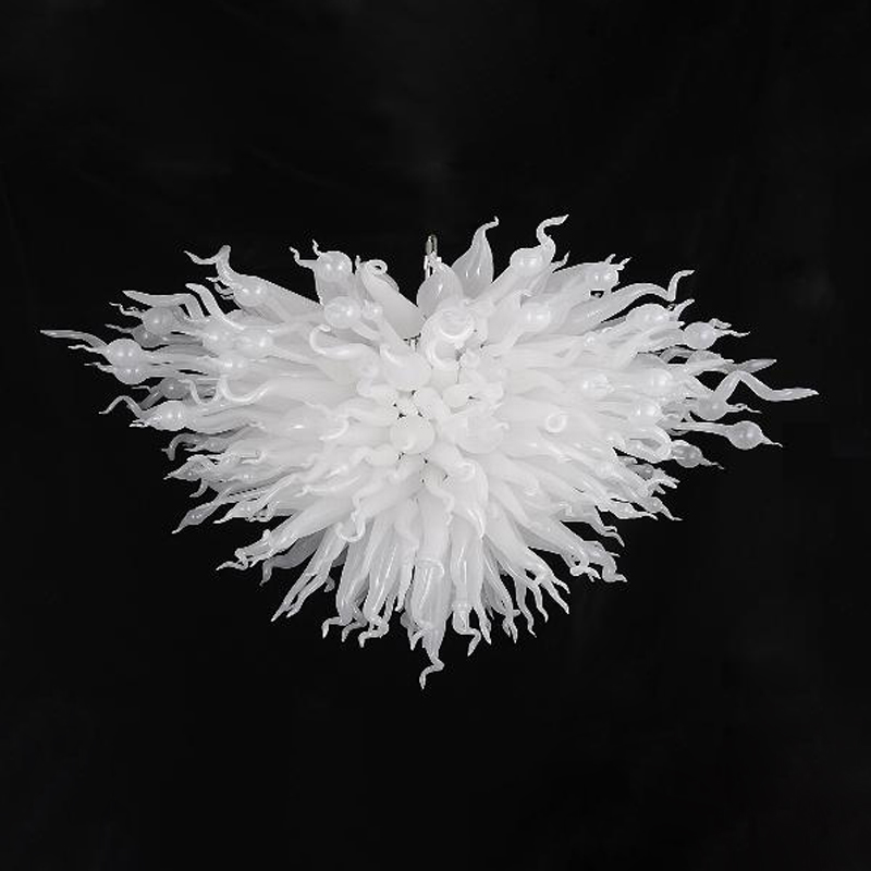 Lamps Contemporary White Chandeliers with 110-240V range, 32x28 inches, featuring LED lights and 100% hand-blown glass