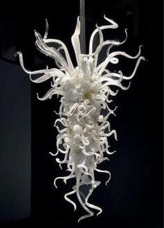 Lamps Designer Room Flower Shape Modern Crystal Chandeliers Hand Blown Murano Glass LED Style Chandelier Luminaire Art Deco Pendant Lamp