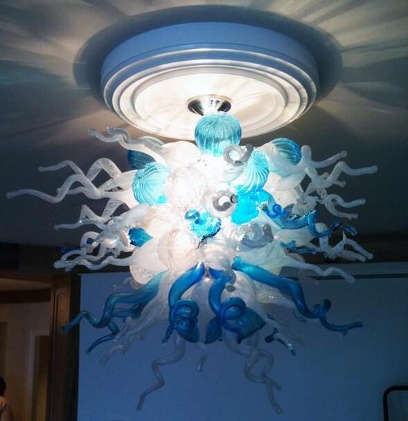 Lamps Discount Modern Murano Chandeliers Lighting Hand Blown Glass LED Chandelier High Ceiling Style Lightings