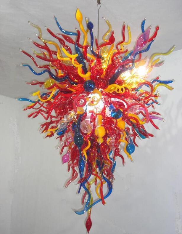 Lamps Fashion Style offers exquisite 100% handmade blown glass chandeliers, featuring multicolor designs for home decor, compatible with AC 110V-240V, showcasing top European crystal chandelier cra...