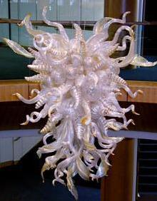 Lamps featuring handcrafted Murano glass with LED lighting, designed in a romantic chandelier style for indoor art decor
