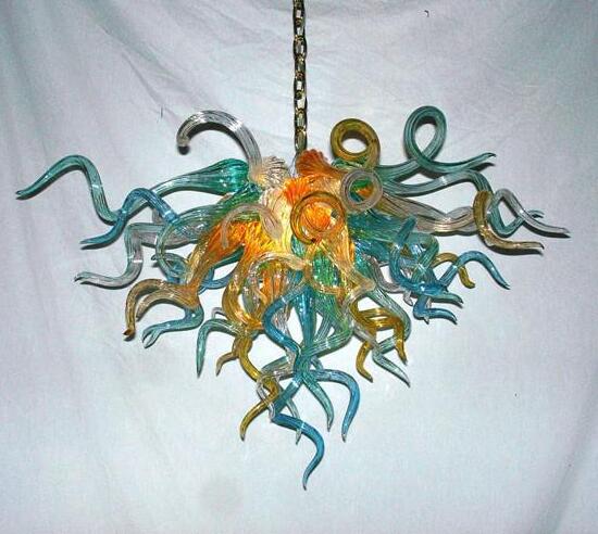 Lamps Italian Style Modern LED Crystal Chandeliers Lighting Wedding Hall Hand Blown Glass Pendant Light