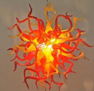 Lamps LED Modern Chandeliers Flower Design Mini Art Chain Pendant Lamp Handmade Blown Glass Chandelier Lighting Fixtures