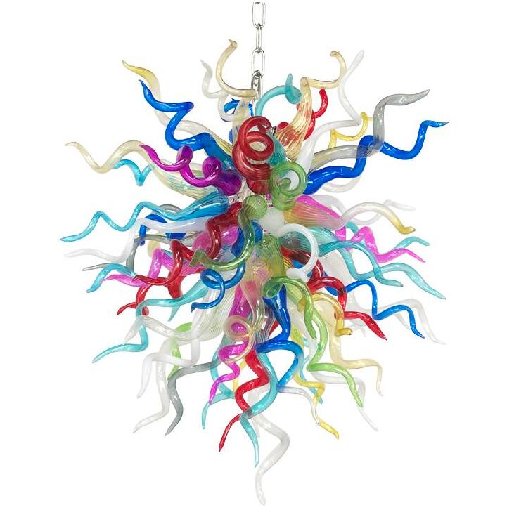 Lamps Modern Chandeliers Lighting LED Light Hand Blown Colored Chandelier Art Decorative Venetian Glass Pendant Lights