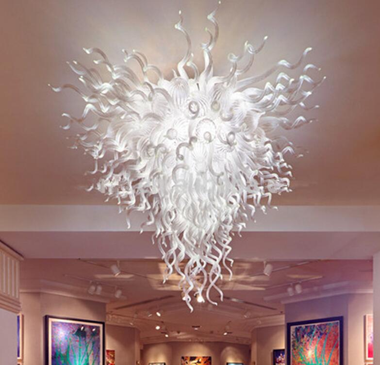 Lamps Nordic Hand Blown Glass Chandelier Lights Modern Art Decoration LED Flush Mount Ceiling Lighting on Sale