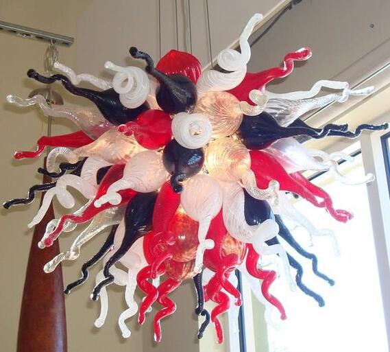 Lamps Pastoral Style Flower Shape Ceiling Lights Home Decoration Lighting Hand Blown Glass Murano Chandelier