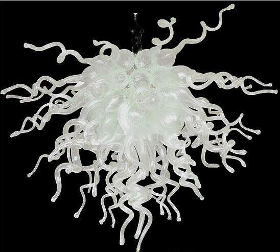 Lamps Wedding Decorations Pendant Lights for House Items Hall Lighting Style White Glass Murano Crystal Chandelier Light