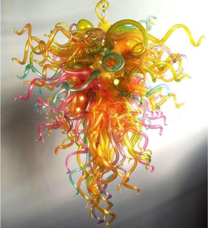 Lamps with floral designs, colorful hand-blown Murano glass, LED bulbs, and pendant chandelier styles for indoor use