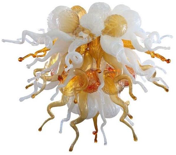 Large pendant lamps featuring hand-blown Murano glass and LED lighting for elegant European chandeliers