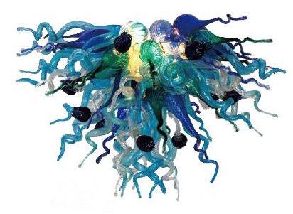Latest discounted modern LED chandeliers with handcrafted Murano glass in Art Deco style for contemporary interiors
